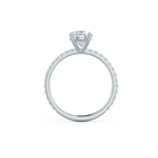 2.25 CT Oval Moissanite Pave Setting Engagement Ring