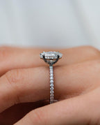 2.0 CT Marquise Cut Pave Style Moissanite Engagement Ring