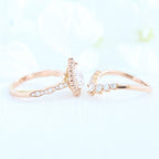 1.60 CT Pear Cut Moissanite Halo Bridal Ring Set