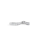 0.30 TCW Round Moissanite Curved Wedding Band