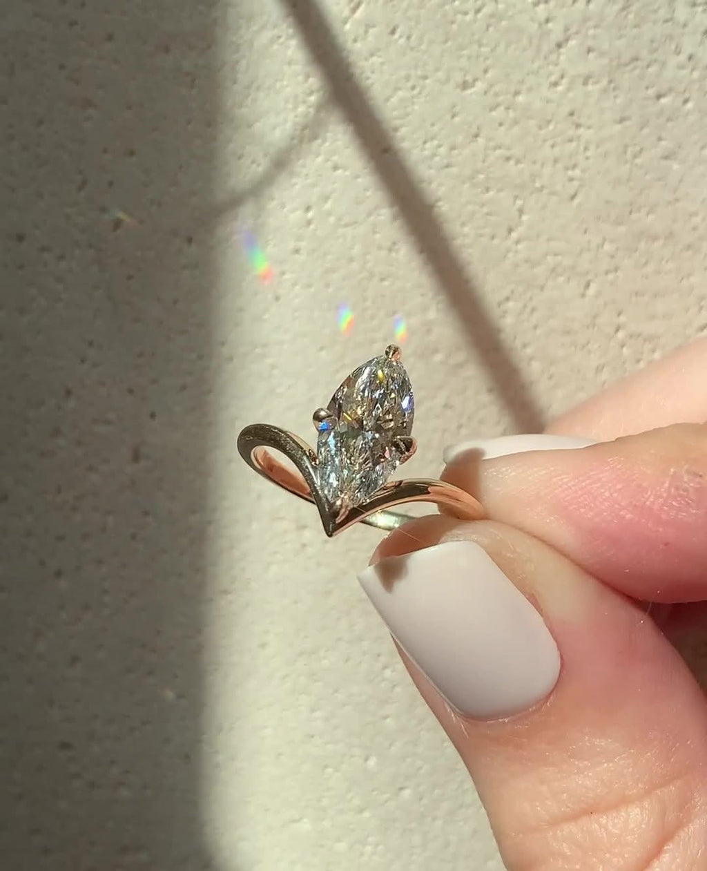 1.08-3.0 CT Marquise ⁠Cut Lab Grown Diamond Unique Engagement Ring