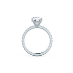 2.25 CT Pear Moissanite Hidden Halo Pave Setting Engagement Ring