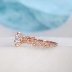 1.0CT Round Cut vintage Style Moissanite Engagement Ring