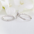 1.50 CT Oval Cut Moissanite Vintage Halo Bridal Ring Set