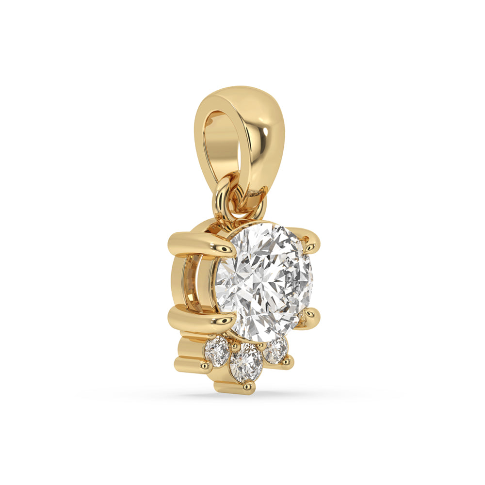Round Diamond Pendant Cluster Style – Sparkle & Shine