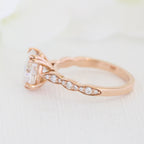 2.0 CT Oval Cut Moissanite Vintage Style Engagement Ring