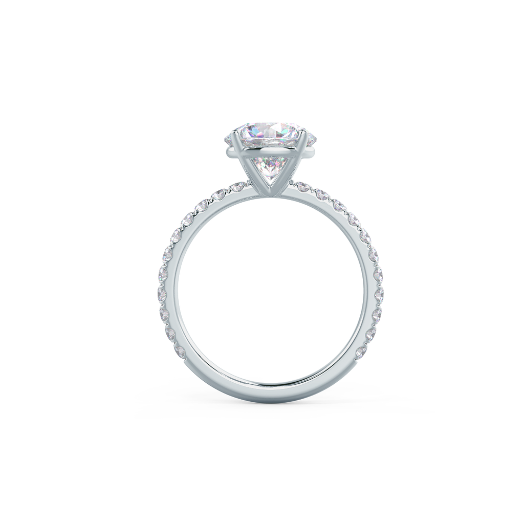 1.50 CT Round Cut Moissanite Pave Setting Engagement Ring