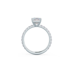 1.50 CT Emerald Cut Moissanite Pave Style Engagement Ring