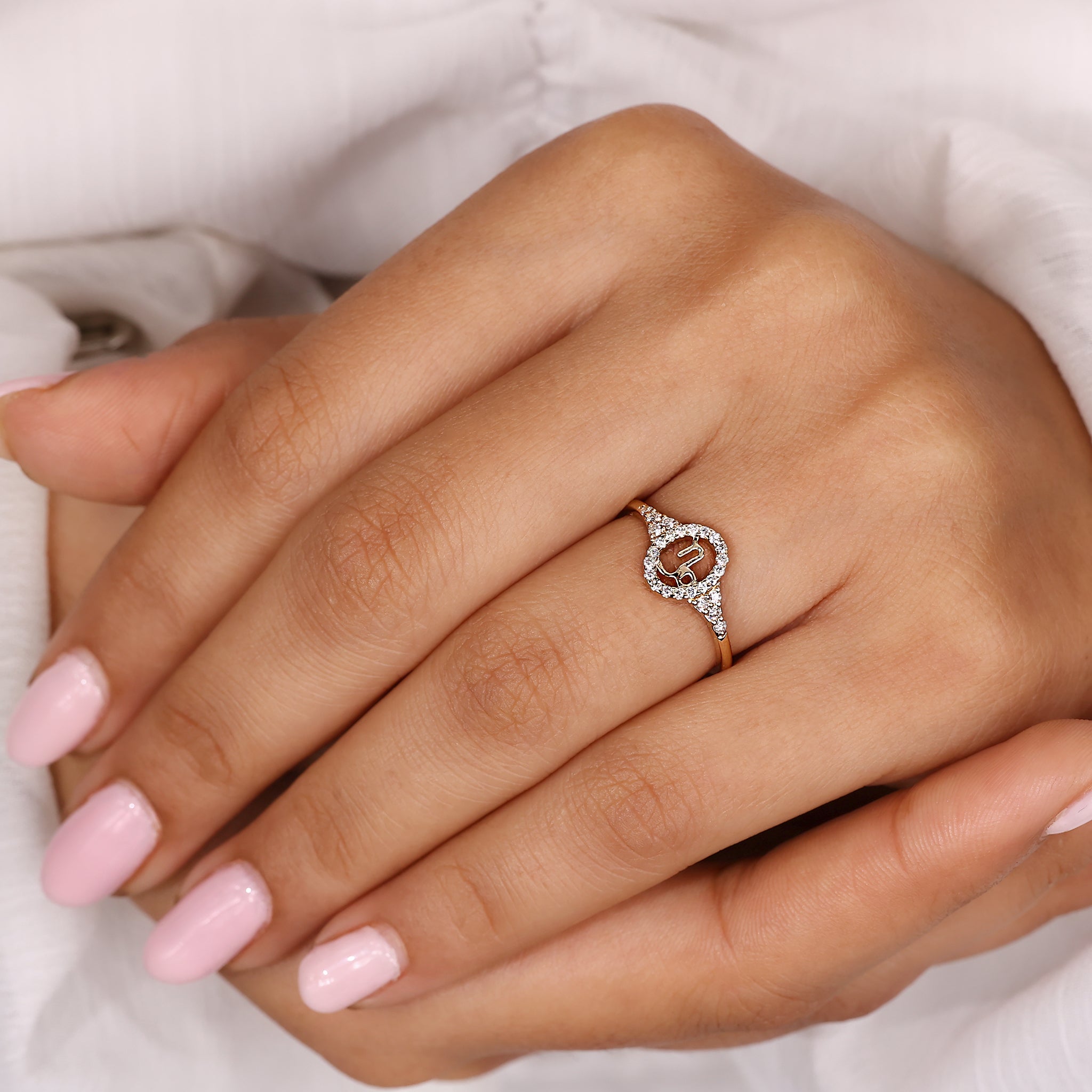 Capricorn Ring With Halo Design