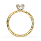 Round Cut Twisted Prong Milgrain Setting Ring