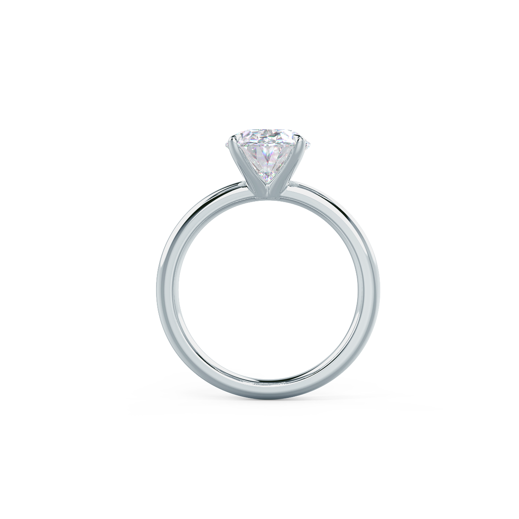 1.75 CT Oval Cut Solitaire Moissanite Engagement Ring