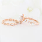 1.50CT Oval Cut Moissanite Halo Bridal Ring Set