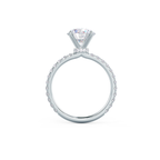 2.25 CT Round Moissanite Pave Setting Engagement Ring