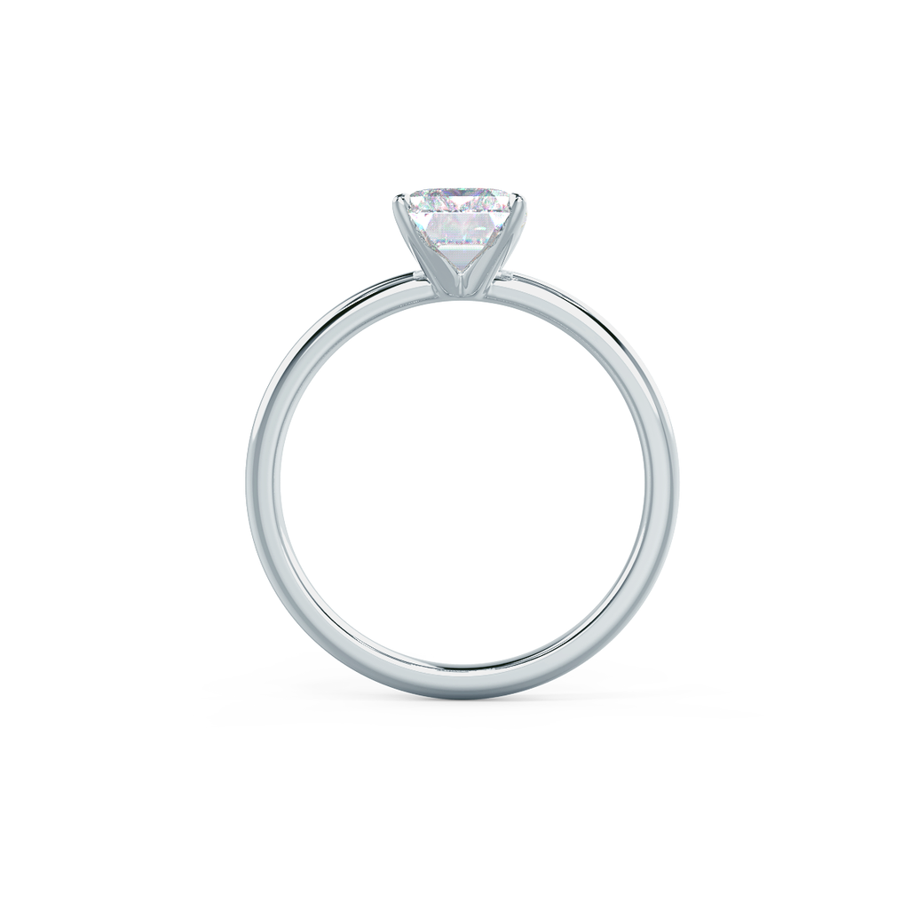 2.75 CT Emerald Cut Moissanite Solitaire Engagement Ring