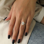 2.0 CT Oval Moissanite Dainty Style Engagement Ring
