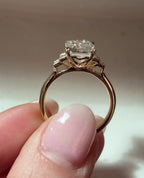 1.50 -3.50 CT Emerald Cut Lab Grown Diamond Five Stone Engagement Ring