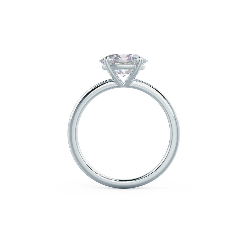 2.0 CT East-West Oval Cut Moissanite Solitaire Engagement Ring