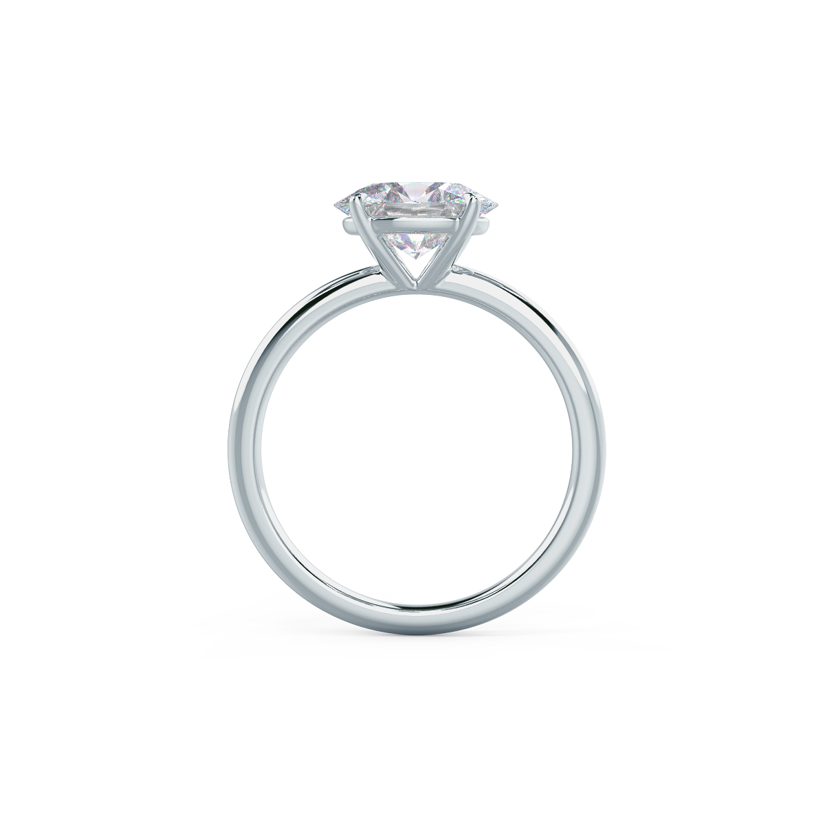 2.0 CT East-West Oval Cut Moissanite Solitaire Engagement Ring