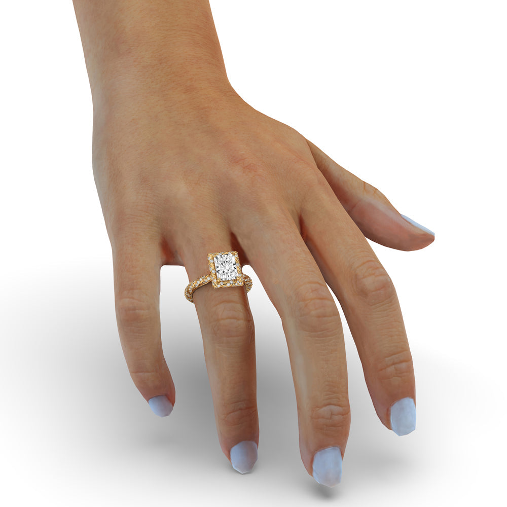Twisted Engagement Ring in Classic Yellow Gold