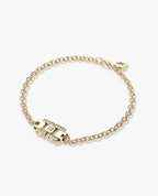 LA PAZ Gold Charm Bracelet with 0.20ct Diamonds