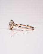 2.0 CT Round Moissanite Solitaire Engagement Ring With Hidden Halo Setting