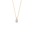 0.35 CT-1.50 CT Oval Cut Moissanite Solitaire Layering Necklace