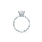 2.0 CT Emerald Moissanite Pave Setting Engagement Ring