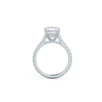 2.0 CT Radiant Moissanite Solitaire Pave Setting Engagement Ring