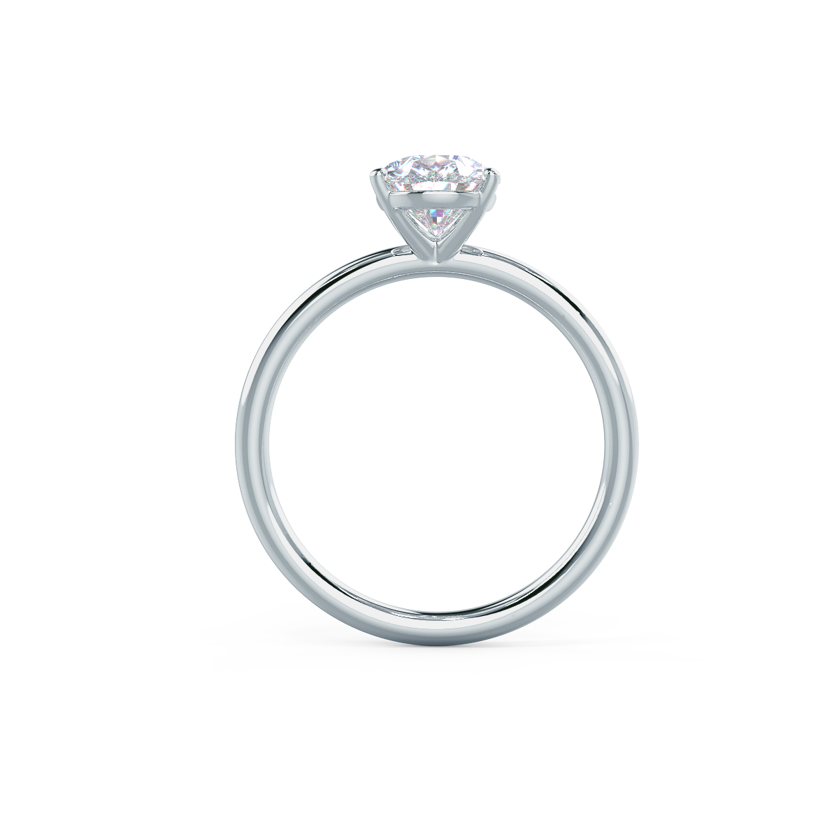 2.0 CT Pear Cut Moissanite Solitaire Engagement Ring