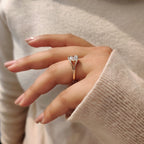 Stylish Split Shank Solitaire Diamond Engagement Ring