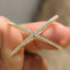 Round Stone Criss Cross Moissanite Band