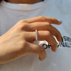 Round Moissanite Eternity Band White Gold