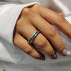 Princess Cut Channel Set Wedding Band