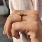 Pear Cut Engagement Ring With Halo Setting