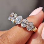 Five Stone Oval Diamond Wedding Band
