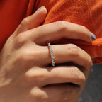 Twisted Eternity Band With Round Moissanite