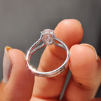 Oval Ring with Split Shank Pave
