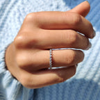 Round Eternity Band In a Smooth Bezel Set Design
