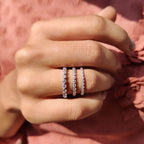 Round Cut Wedding Band With Full Eternity Style