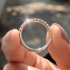 Half Eternity Round Moissanite Wedding Band
