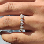 Full Eternity Round Cut Shared Prong Wedding Band