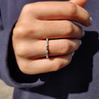 Marquise And Round Wedding Band In Versailles Setting