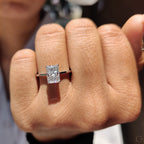 Radiant Cut Engagement Ring In Solitaire Style