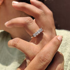 Oval Wedding Band In White Gold