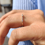 White Gold Marquise And Round Diamond Band