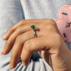 Green Marquise Ring With Solitaire Style