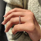 Round Diamond Band - White Gold