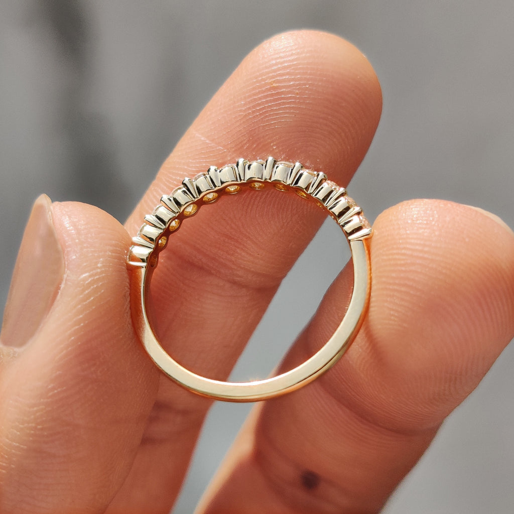Yellow Gold Round Cut Eternity Band
