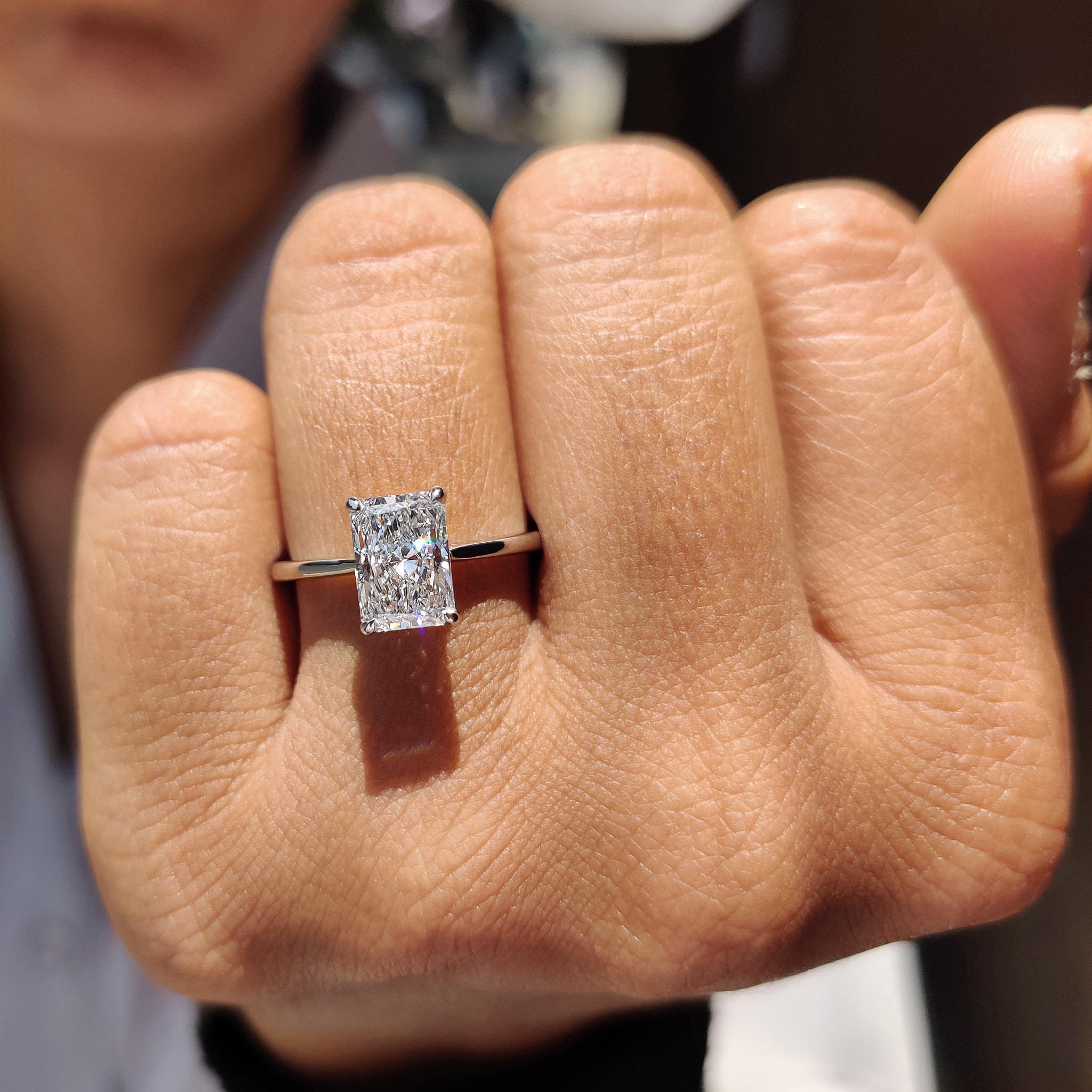 Radiant Engagement Ring With Solitaire Style