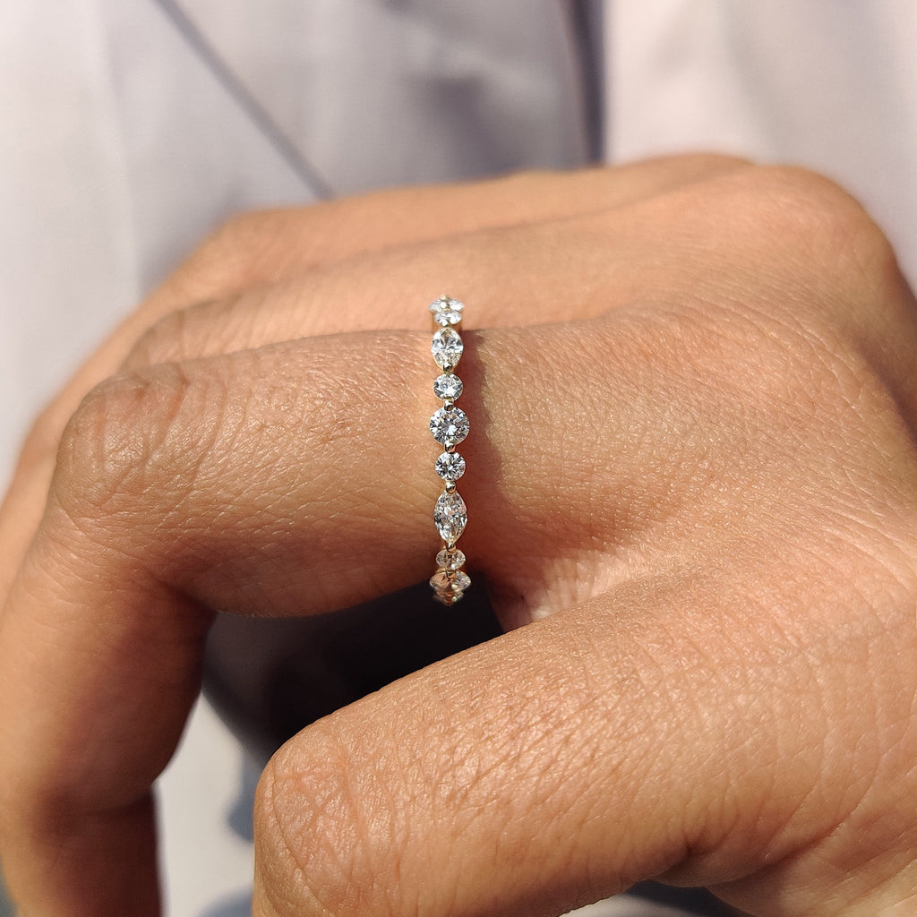 Marquise Wedding Band Set – Shared Prong Setting